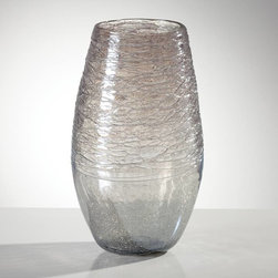 Glass Thread Silver Lustre Vase - Tall - Vases