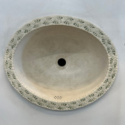 17.5&rdquo; x 14&rdquo; Marzi Hand painted drop-in sink - Bathroom Sinks