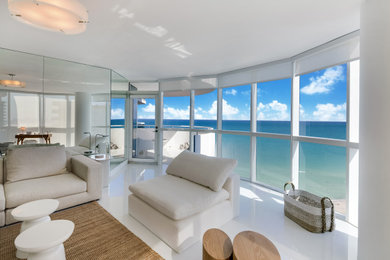 Living room - contemporary living room idea in Miami