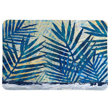 Abstract Palm Memory Foam Rug, 2'x3'