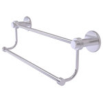 Allied Brass - Mercury 18" Double Towel Bar With Groovy Accents, Satin Chrome - Add a stylish touch to your bathroom decor with this finely crafted double towel bar.  This elegant bathroom accessory is created from the finest solid brass materials.  High quality lifetime designer finishes are hand polished to perfection.