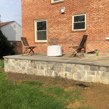 Elevated Flagstone Patio Deck in Potomac MD