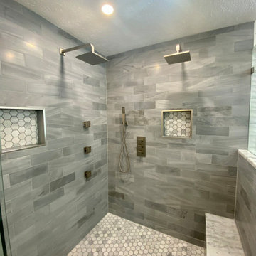Master Bathroom Remodel With Large Walk In Shower and Jacuzzi