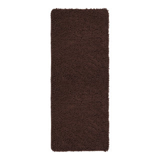 Lavish Home Memory Foam Shag Bath Mat - 24 x 60 in. Orange