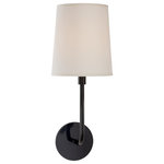 Visual Comfort & Co. - Go Lightly Sconce in Charcoal with Silk Shade - Bulbs Included: No