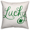 Designs Direct Lucky Clovers 18x18 Throw Pillow