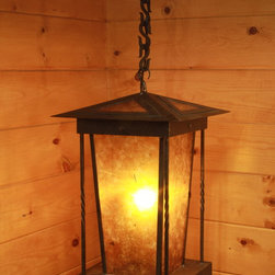 Twisted bar Pendant with Amber Mica - Products