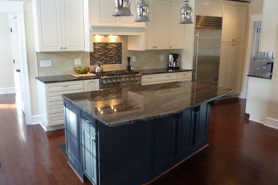 Example of a transitional kitchen design in Philadelphia