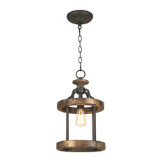 Unusual Pendant Lighting Houzz Craftmade Ashwood 1 Light Mini Pendant Textured Black Whiskey Barrel