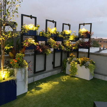 Custom roof deck planters
