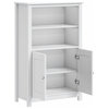 vidaXL Bathroom Cabinet Floor Cabinet With Shelves BERG White Solid Wood Pine