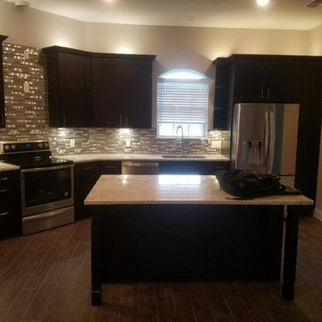 Vega Family Anchester Espresso Cabinet & Sugar White Granite $11,000