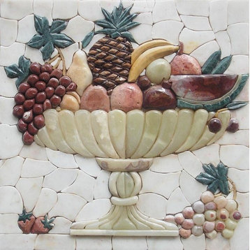 Mosaic Kitchen Backsplash, Pietre Frutta, 35"x35"