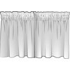 Shannon Ecru Paisley Floral Taupe Rod Pocket 24" Tailored Tier Curtain Panels