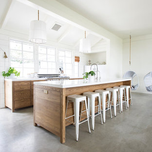 75 Beautiful Farmhouse Concrete Floor Kitchen Pictures