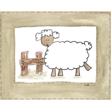 Another Vintage Sheep, Ready To Hang Canvas Kid's Wall Decor, 16 X 20