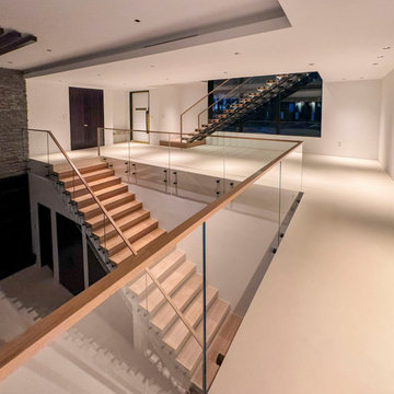 Project #126 | Contemporary Staircases with Integrated LEDs & Glass Railing