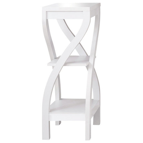 Accent Side Table, White