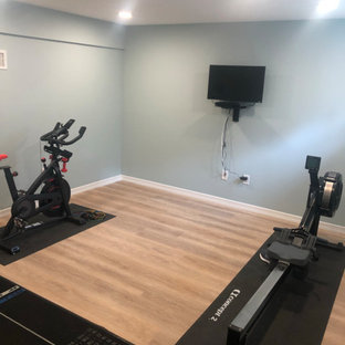75 Beautiful Home Gym with Blue Walls Ideas & Designs - September 2021