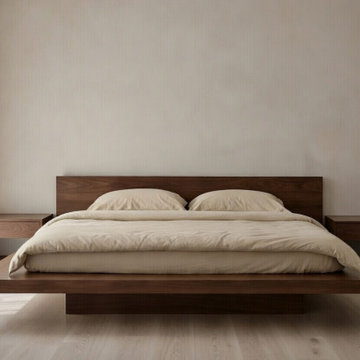 Modern Platform Bed in Japandi Bedroom