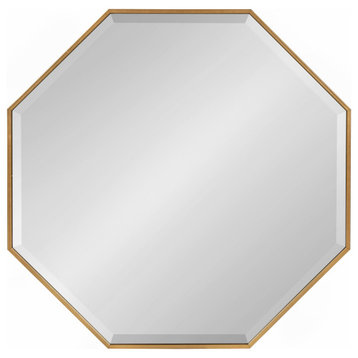 Rhodes Glam Octagon Mirror, Gold 28.75x28.75
