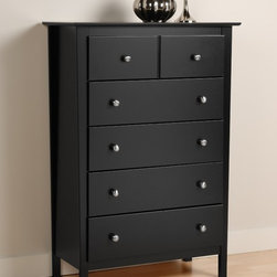 Prepac Berkshire 5-Drawer Chest in Black - Products