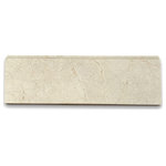 Stone Center Online - Crema Marfil Marble 4x12 Baseboard Trim Molding Polished, 1 piece - Crema Marfil Marble baseboard molding 4" width x 12" length x 3/4" thickness; Polished finish