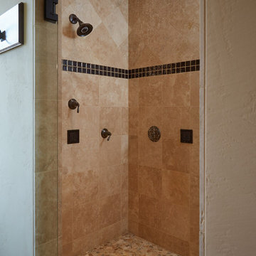 Rain showerhead and body sprays in oil rubbed bronze finish
