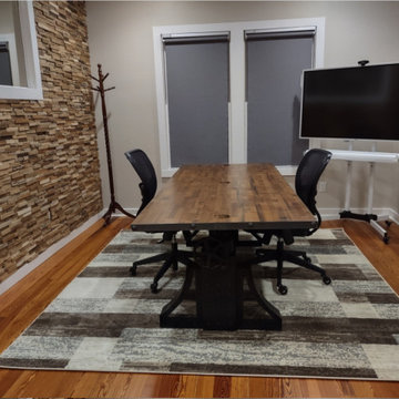 Stunning Industrial Cast Iron Dining Room Table, Conference Table, Office Desk