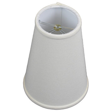 Fenchel Shades 3"x5"x7" Bulb Clip Attachment Empire Lamp Shade, Linen Cream