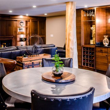 Modern Rustic Luxury Finished Basement in Richfield, Ohio