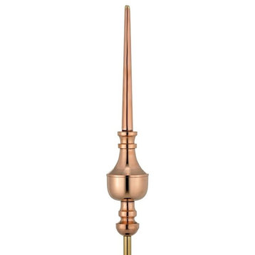 Victoria Polished Copper Rooftop Finial, 27"