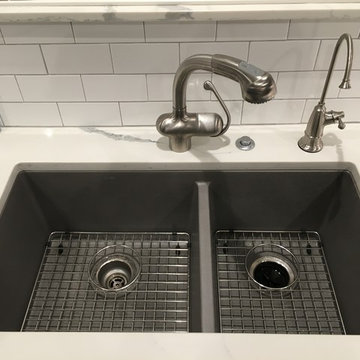 Metallic Gray Quartz BLANCO Sink and Grohe LadyLux Plus SS Faucet