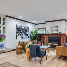 Living Room Brown Couch