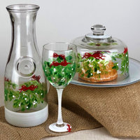 Mistletoe Wine, Set of 2