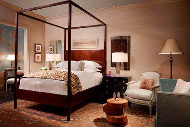Example of an eclectic bedroom design in Chicago