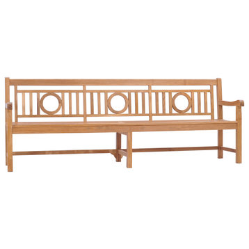 Teak Wood O Outdoor Patio Bench Extra Large, 8 Foot, made from A-Grade Teak Wood