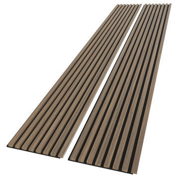 Acoustic Wood Wall Panels, Set of 2, Smokey Oak
