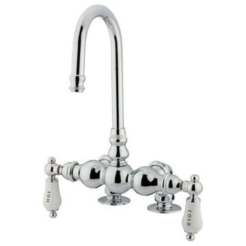 Elements Of Design DT0921CL Double Handle Deck Mounted Clawfoot - Chrome
