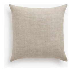 Barn & Willow : Belgian Linen Throw Pillows : Oyster - Knife-edged - Decorative Pillows