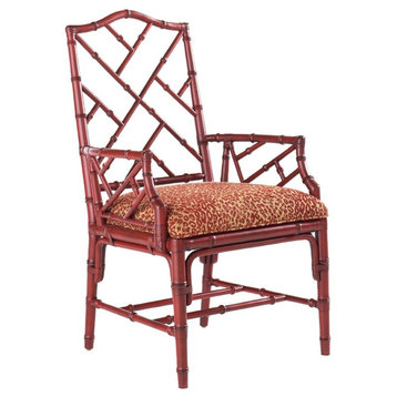 Tommy Bahama Island Estate Ceylon Arm Chair, Cilantro, Set of 2, Sangria