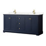 Dark Blue With Brushed Gold Trim