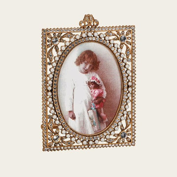 Duchess Clear Crystal & Pearl Frame