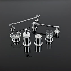 Topex Hardware Swarovski Crystal Collection - Bathroom Canisters