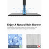 Digital Shower System LED 12" Rain Shower Head with 4-Way Thermostatic Faucet, Matte Black