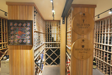 Trendy wine cellar photo in Seattle