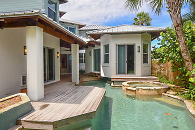 Large trendy home design photo in Miami