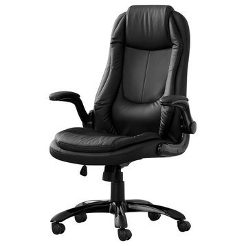 Office Chair, Swivel, Ergonomic, Armrests, Computer Desk, Work, Metal, Black
