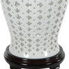 16" Carved Lattice Decorative Temple Jar