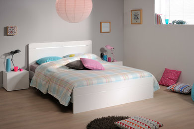Minimalist bedroom photo in Other